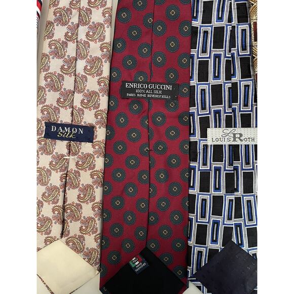 Lot Of 9 Made In Italy Silk Ties - Picture 5 of 6